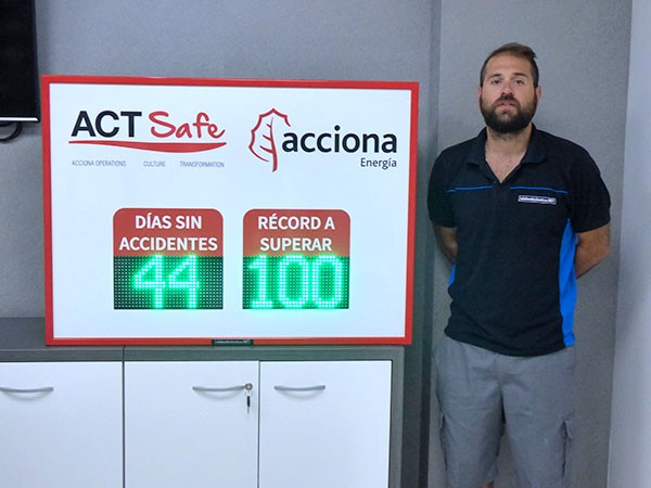 señalización días sin accidentes de 110×80 cm. para ACCIONA México