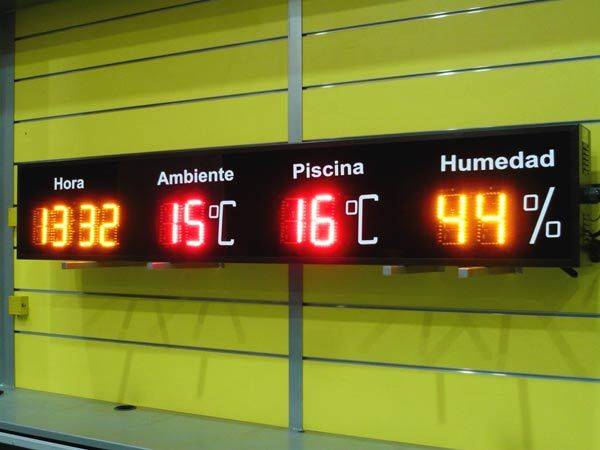 Relojes para piscinas de 170×30 cms
