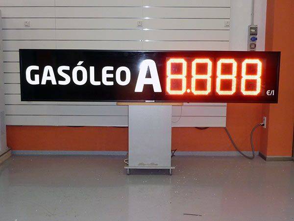 Digitos electronicos de precios para gasolinera