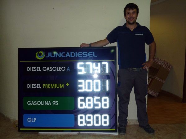 Panel led para gasolinera