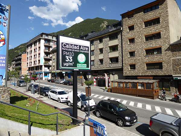 Pantalla LED SmartCity – Modelo: P8 mm – Dimensiones: 205 x 154 cm – Andorra